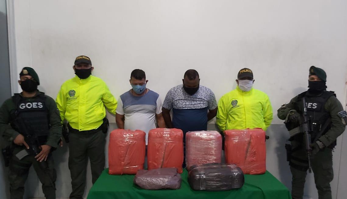 Detenidos 2 sujetos en su casa con 54 kilos de marihuana, en Soledad