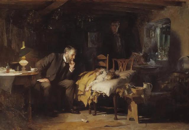 Sir Luke Fildes (1843-1927). The Doctor (1891). Óleo sobre lienzo. 166,4 x 241,9 cm. Tate Britain. Londres. Sir Luke Fildes (1843-1927). The Doctor (1891). Óleo sobre lienzo. 166,4 x 241,9 cm. Tate Britain. Londres.