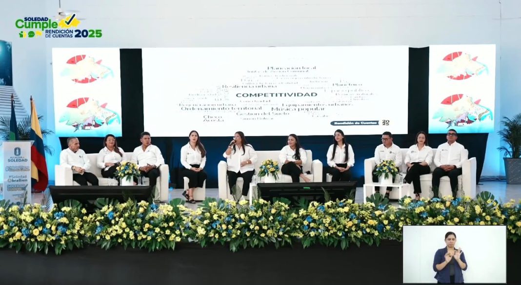 Rendición de cuentas más de 35.000 personas beneficiadas, 2.699 emprendimientos fortalecidos y el impulso continuo para generar empleo en Soledad fue su balance 2025